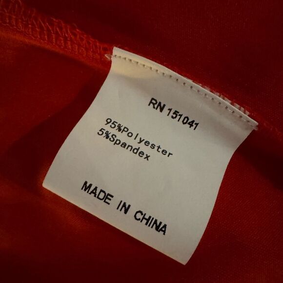 NWOT Serenette Red Ruffle Midi Dress Size Medium - Picture 5 of 5